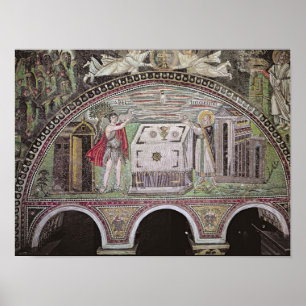 Póster Abel y Melchisedech que ofrecen en el altar