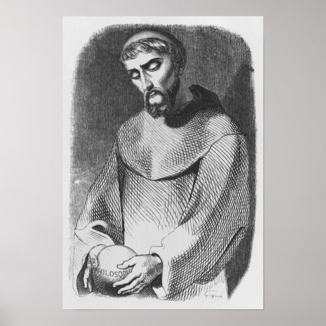 Póster Abelardo como monje en Saint-Gildas-de-Rhuys (Frente)