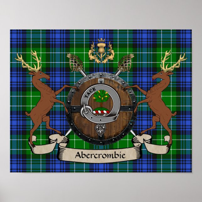Póster Abercrombie Badge & Scottish Targe Personalizado (Frente)