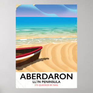 Póster Aberdaron, poster de la costa de la Península de L