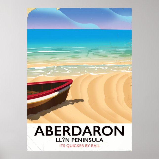 Póster Aberdaron, poster de la costa de la Península de L (Frente)