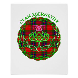 Póster Abernethy Scottish Tartan Celtic Thistle
