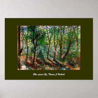 Póster abeto azul, abeto azul Por: Thomas J Norbeck