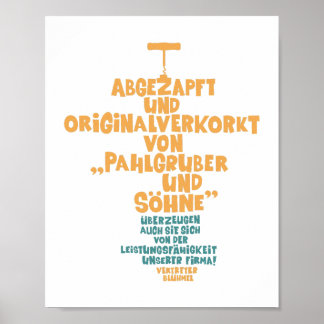 Póster Abgezapft und original alverkorkt - Loriot - Wein