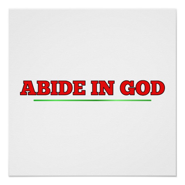 Póster Abide a DIOS (Anverso)