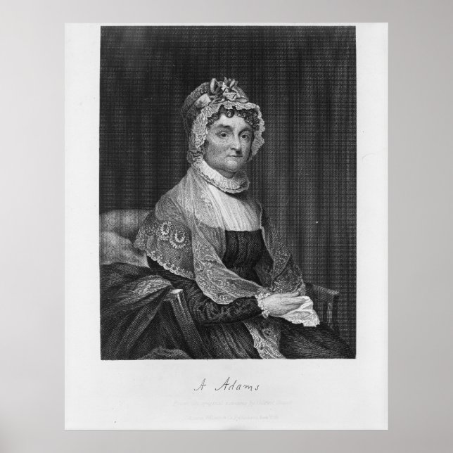 Póster ABIGAIL ADAMS de una pintura original de G. Stuart (Frente)