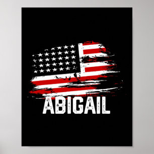 Póster Abigail Bandera Estadounidense Personalizada El 4