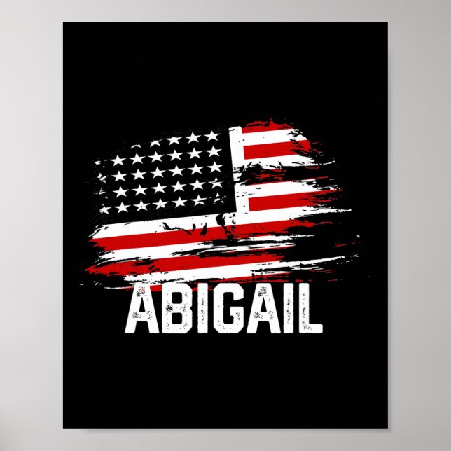 Póster Abigail Bandera Estadounidense Personalizada El 4  (Frente)