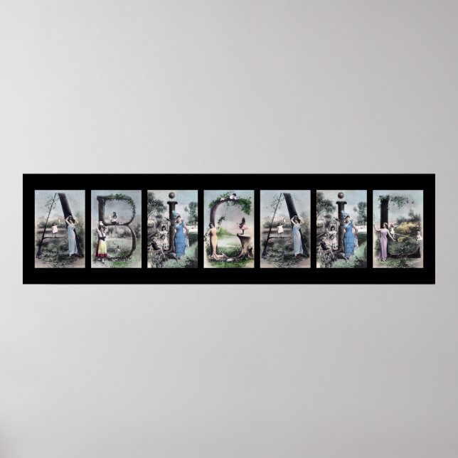 Póster ABIGAIL Letra Name Art (Frente)