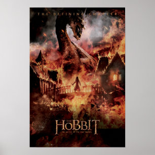 Póster Ablazamiento de Laketown Con SMAUG™ Y BARD THE BOW