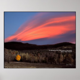 Póster Ablaze de arce al atardecer: Poster de talla de Th