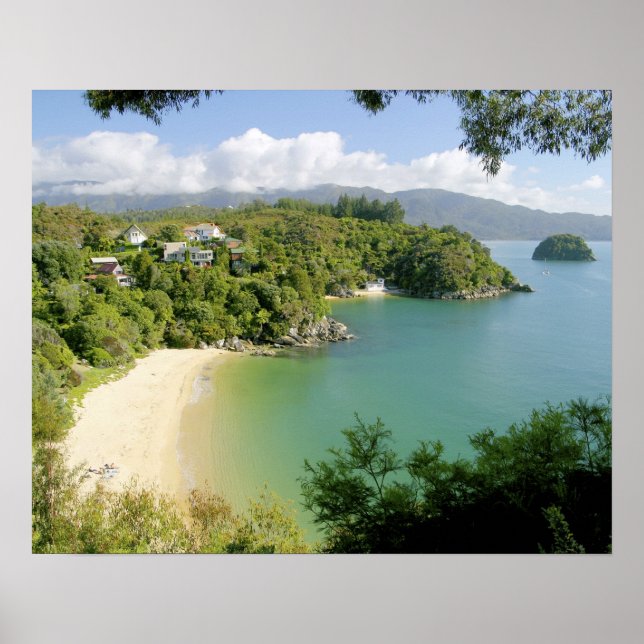 Póster Able Tasman NP, Nelson, Nueva Zelanda. Los muchos (Frente)