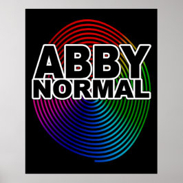 Póster Abnormal Abby Normal Colorida Espiral Warped Loco