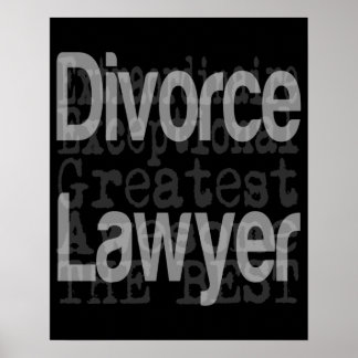 Póster Abogado divorciado Extraordinario