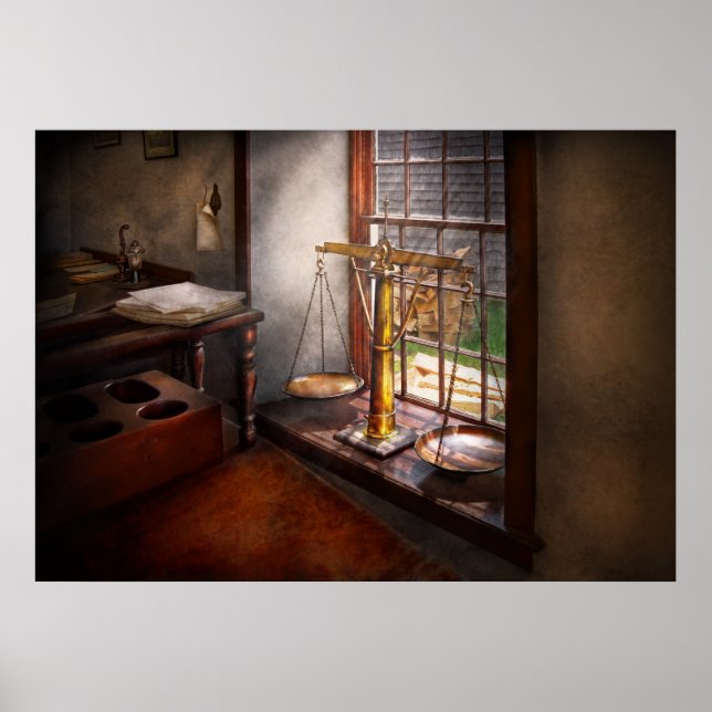 Póster Abogado - Escala de Justicia (Frente)