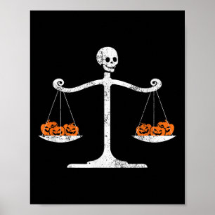 Póster Abogado Esqueleto Halloween Sarcástico Estudiante
