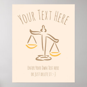 Póster Abogado   fiscal   Juez   Firma de leyes/oficina