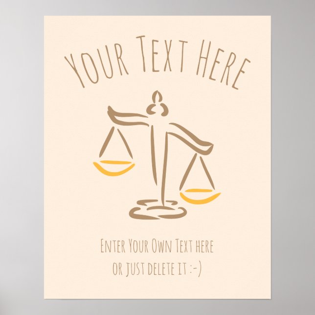 Póster Abogado | fiscal | Juez | Firma de leyes/oficina (Frente)