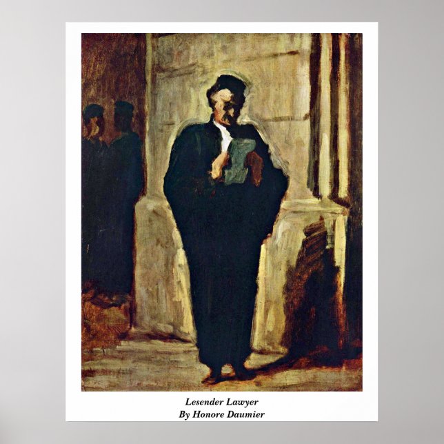 Póster Abogado Lesender Por Honore Daumier (Frente)