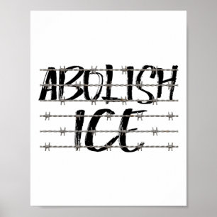 Póster Abolición De La Protesta Con Alambre De Hielo Y Re