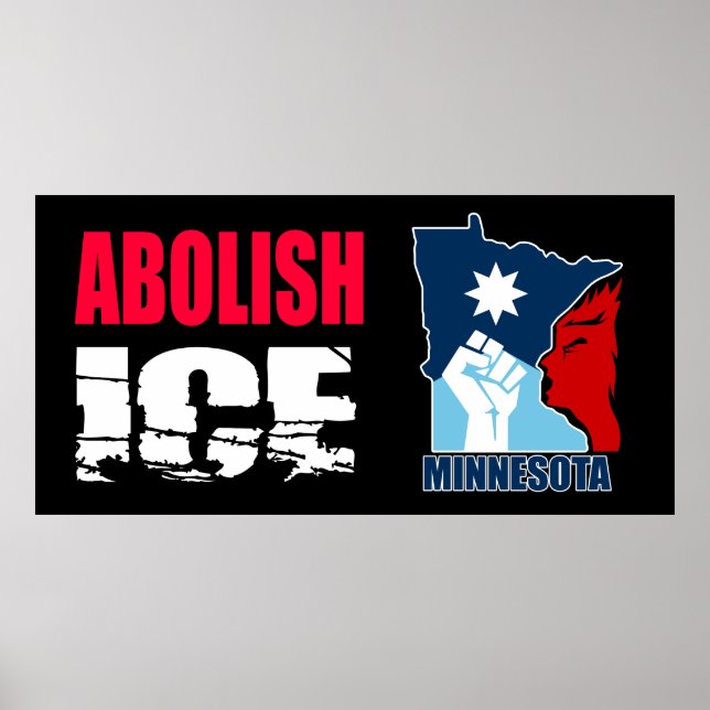 Póster Abolir ICE (Frente)
