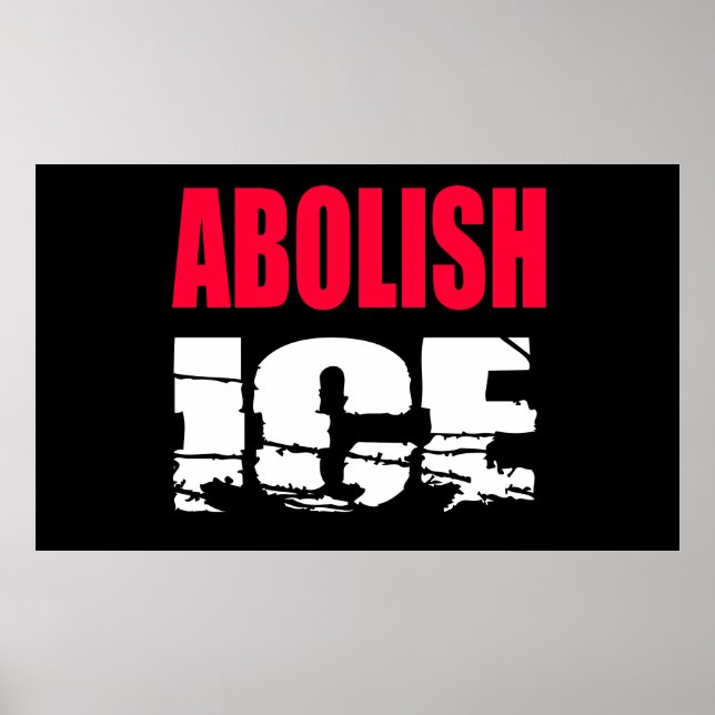 Póster Abolir ICE (Frente)