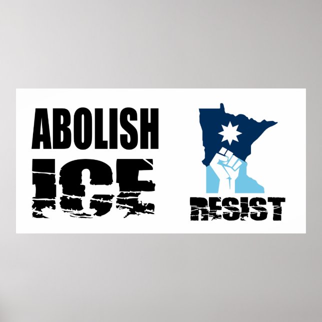Póster Abolir ICE (Frente)