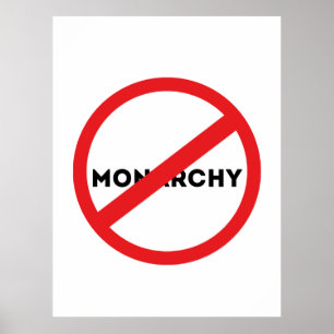 Póster Abolir la monarquía