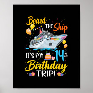 Póster Aborda El Barco Es Mi Viaje De Cumpleaños Número 1