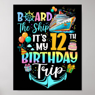 Póster Aborda El Barco Es Mi Viaje De Cumpleaños Número 1