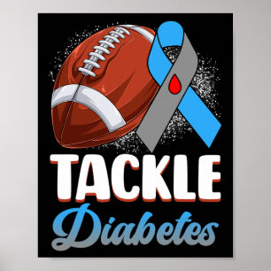 Póster Abordar La Diabetes Tipo 1 Sensibilización Fútbol