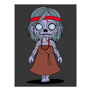 Póster Aborígenes australianos zombies