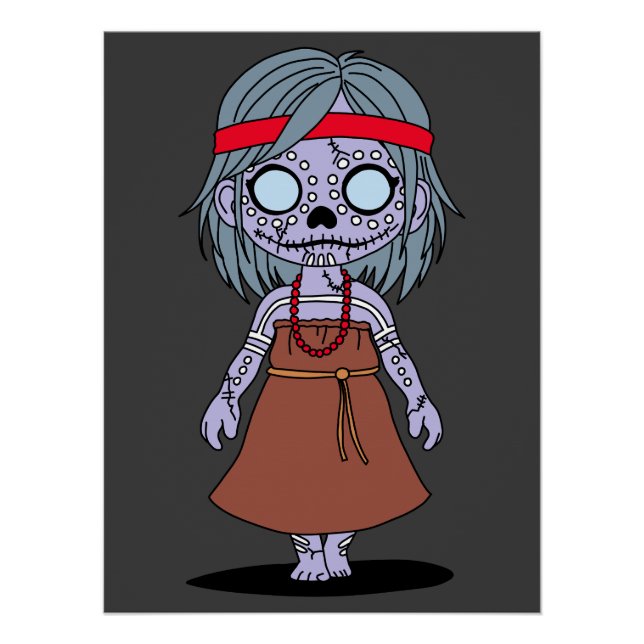 Póster Aborígenes australianos zombies (Anverso)