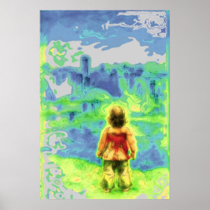 Póster Above the Clouds - fantasy print