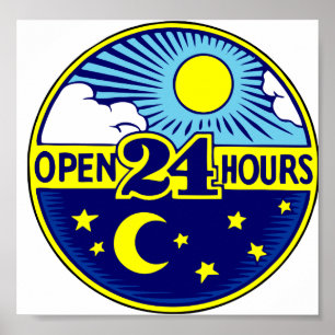 Póster Abra 24 horas de Sun y luna