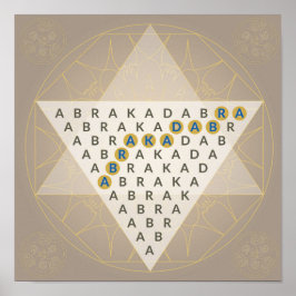 Póster Abracadabra Magic Mantra Triangle Ilustracion