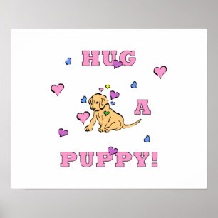 Póster Abrace un perrito