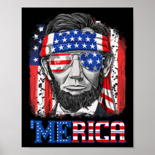 Póster Abraham Lincoln 4 De Julio Merica Hombres Mujeres 