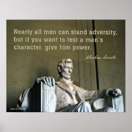 Póster Abraham Lincoln and a man's character