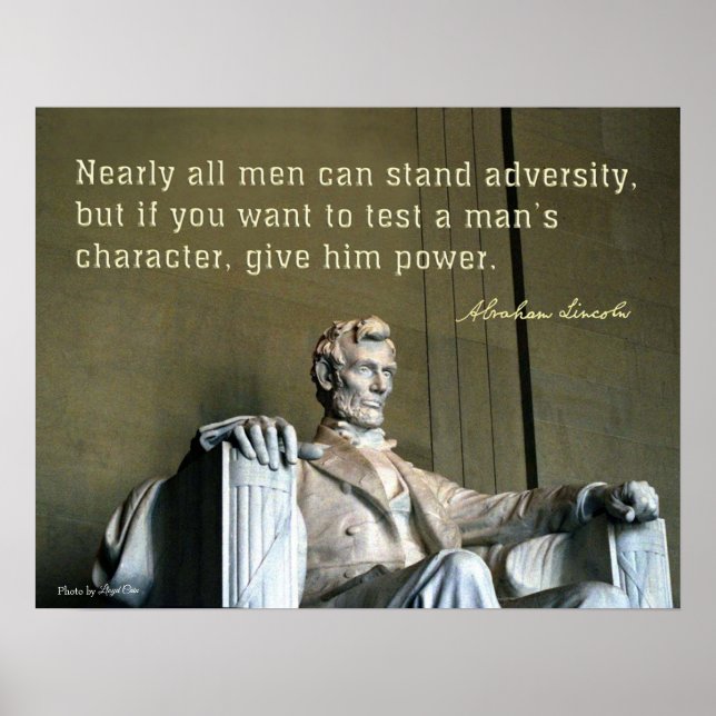 Póster Abraham Lincoln and a man's character (Frente)