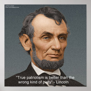 Póster Abraham Lincoln & Cita Patriótica