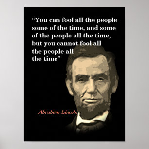 Póster Abraham Lincoln Cita Sobre Los Engañadores