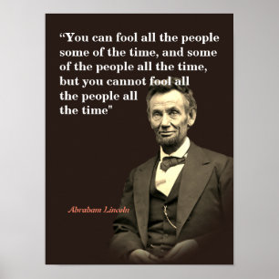 Póster Abraham Lincoln Cita Sobre Los Engañadores