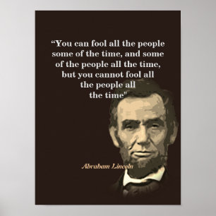 Póster Abraham Lincoln Cita Sobre Los Engañadores