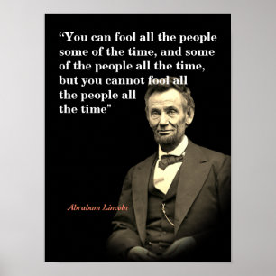 Póster Abraham Lincoln Cita Sobre Los Engañadores