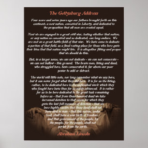 Póster Abraham Lincoln - El discurso de Gettysburg