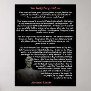 Póster Abraham Lincoln - El discurso de Gettysburg