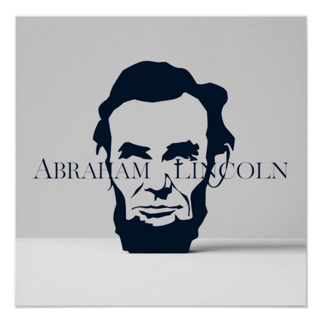 Póster Abraham Lincoln Elegance Serif Typography (Anverso)