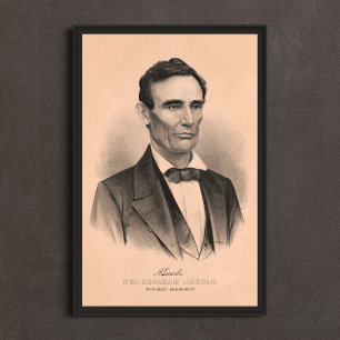 Póster Abraham Lincoln Eligió al Presidente 1860