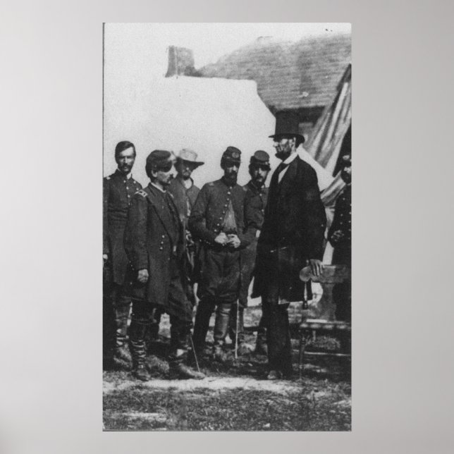 Póster Abraham Lincoln en Battlefield en Antietam (Frente)